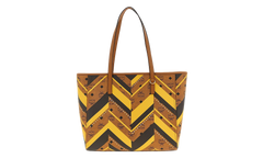Medium Toni Mega Monogram Shopper in Visetos "Cognac" MWPFAMT02CO001