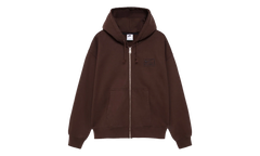 Stussy Stone Washed Fleece Zip Hoodie "Dark Cinder" FJ9175261 DACI