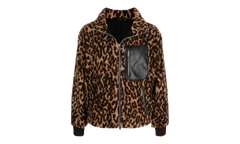 Printed Bandana Fleece Jacket "Brown / Tan" MKF013 242