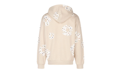 Rhinestone Cotton Wreath Zip Hoodie "Oatmeal" DT027