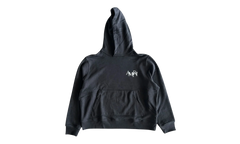 Staggered Logo Hooded Sweatshirt "Black Chrome" EXMJL002 001