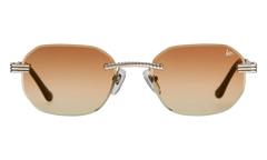 Hustler Rimless Drill Mount 24KT "White Gold / Light Brown Gradient" DMHU2 0059 47D5