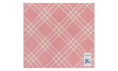 MU Wide Check Wool Silk Scarf "Sugar Pink" 8123251
