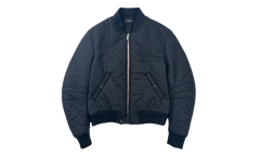 MA Logo Crinkle Nylon Bomber Jacket "Navy" PF22MOS011 001