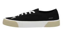 Logo Lace-Up Skater Sneakers "Black/White" PMIN001S23FAB0011001