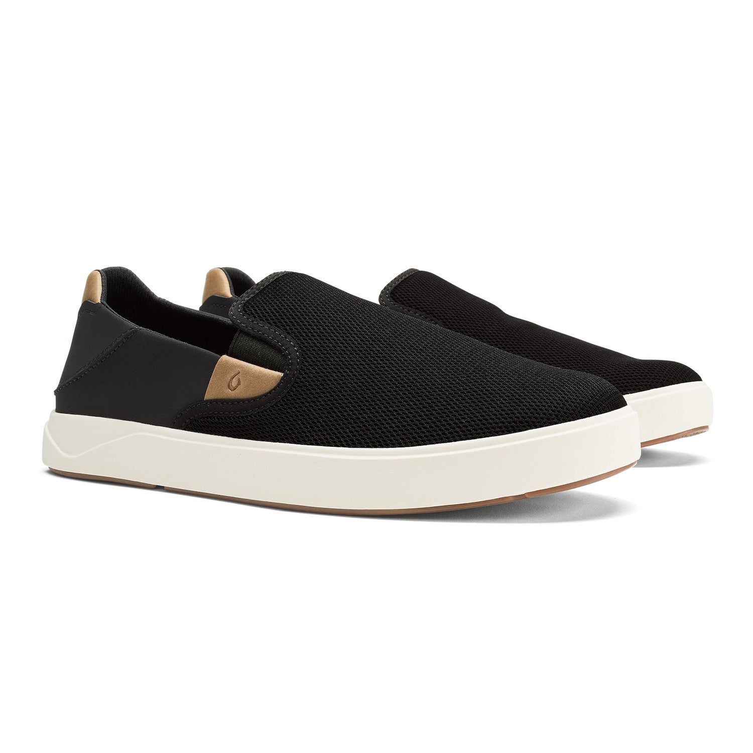 Olukai Black/Tan Lae'ahl Nul Men's Slip-On Sneaker Shoes 10580-4034