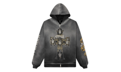Represent Guns N' Roses Cross Zip Hoodie "Stained Black" MLM100760 04