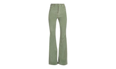 Velour Flare Stack Jeans Pants "Pale Lime" Y0W09458VE PLI