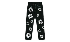 Levi's 501 Rhinestone Cotton Wreath Logo Jeans "White / Black" DT296