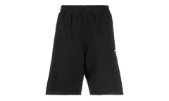 Diagonal Helvetica Sweatshorts "Black / White" OMCI006C99FLE0011001