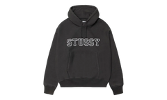 Applique Hoodie "Black" STUS427