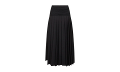 Long Layered Pleated Skirt WMNS "Off Black" S62MI0036 M35436 899