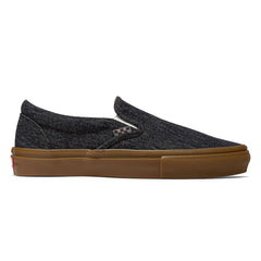 Vans Skate Slip-On Shoes - Black Denim