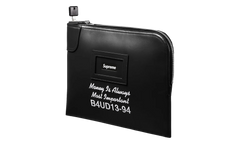 Leather Money Bag "FW25 - Black" SU27088