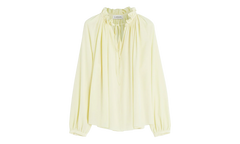 SILK FLARE SLEEVE BLOUSE "CITRON" RW TO0014 4868 P23 87
