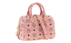 Small Ella Boston Bag in Visetos "Soft Pink" MWBFAEA03PZ001