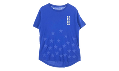 Vertical Logo Graphic Print T-Shirt "Blue" CHRM0823