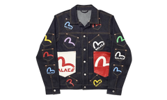 Palace x Evisu Logo Denim Jacket "Indigo Multi" p0130