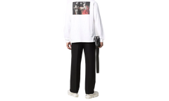 Caravaggio Paint Skate Long-Sleeve Tee "White / Black" OMAB064C99JER0050110