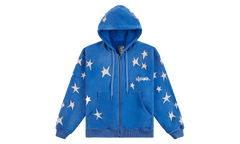 Patchwork Washed Hoodie "Blue" KS002