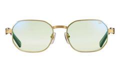 Hustler Jacques Cartier Edition 24KT "Yellow Gold / Powder Green Flash Blue" JCHU2 0004 11C1