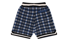Plaid Basketball Knit Shorts "Blue" RHFW23JA23151864