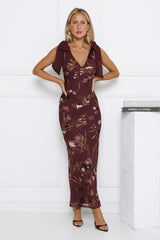Catch The Vibe Maxi Dress Burgundy