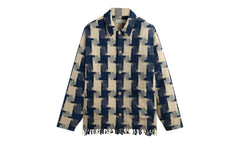 Jumbo Houndstooth Overshirt "Cyanotype" KHM032076 424