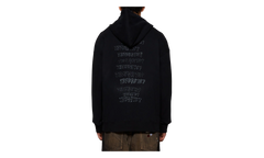 Distressed Graffiti Print Zip-Up Hoodie "Black" J14PK721 BLAC