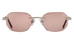Hustler Rimless Drill Mount 24KT "White Gold / Blossom Pink" DMHU2 0047 44C4