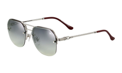 CEO Bevel Rimless Drill Mount 18KT "White Gold / Pastel Gray Gradient Flash Silver" DMCE2 0007 48B1