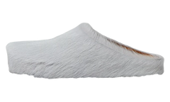 Long Hair Calfskin Fussbett Sabot Mule "Sodium" SBMR000600 P4122 00N15