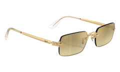 Ray-Ban Rimless "A$AP Rocky - Polished Arista Gold with Brown Mirror Gold Gradient Lens" RB3928 001 7I