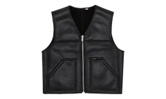 Reversible Faux Shearling Work Vest "FW24 - Black" SU27215
