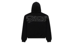Rhinestone Script Zip Hoodie "Black" SP5der351