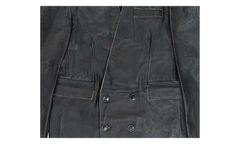 MARTINE ROSE LEATHER DOUBLE BREASTED LEATHER JACKET "BLACK" MRAW23521