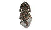 Floral Long Draped Dress "Black" 82NGG-OW-254