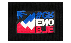 Grenoble Berretto Tricot Grenoble Logo-Patch Virgin-Wool Beanie "Black" MON08