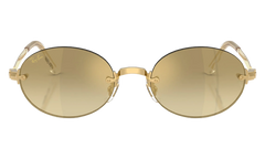 Ray-Ban Rimless "A$AP Rocky - Polished Arista Gold with Brown Mirror Gold Gradient Lens" RB3929 001 7I
