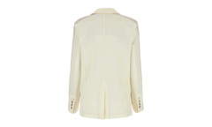 Side Stripe Detailed Blazer Suit Jacket "Cream" PWEN013F23FAB001