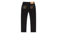 DT Metallic Gold Script 501 Jeans "Black" DT391