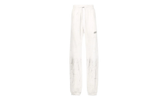 Cracked Dye Logo Sweatpants "White Black" PS23MJL026 100