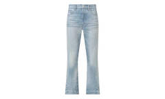 Long Straight Flare Jeans "Medium Indigo" WDR006 497 BLUE