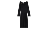 DRAPED MIDI DRESS WITH BROOCH "Black" RW DR0004 4792 P23_10