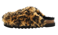 Fur Slip-On Mule "Orange/Black" PMIJ002F22FAB0026110
