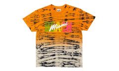 Miami Beach Logo Short Sleeve Tee Shirt "Tie Dye Orange Multi" GDMSBESSTSOB