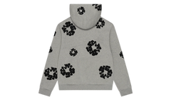 Black Cotton Wreath Hoodie "Grey" DT352