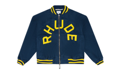 OVERSIZED LOGO TERRY VARSITY JACKET "Navy" RHD-MOTW-0005