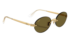 Ray-Ban Rimless "A$AP Rocky - Polished Arista Gold with Dark Brown Lens" RB3929 001 73