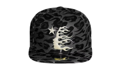 Cheetah Print Fitted Hat "Black" HSR094